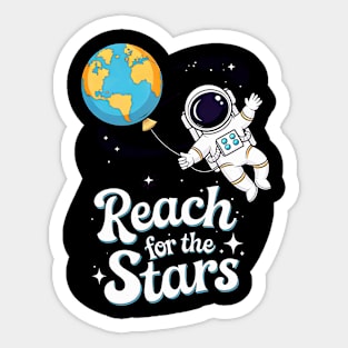 Reach for the Stars Astronaut Kids Design Sticker